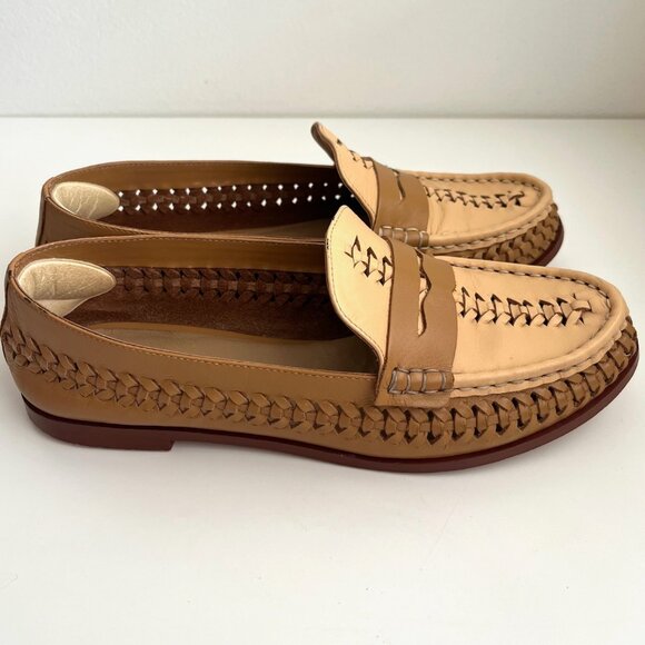 Anthropologie Pilcro Woven Leather Loafers | Size 8 - Picture 4 of 8